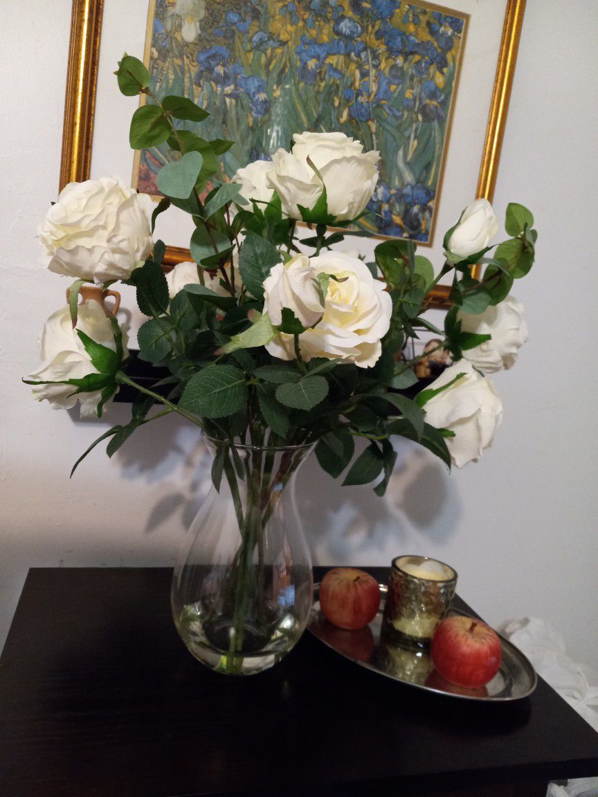 Beautiful White Realistic Roses