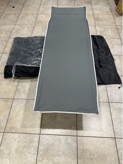Slendor Folding Camping Cot Black, Sleeping Cot for Adults with Carry Bag, Mattress, 1200D Layer Oxford Portable Camp Bed Cot Bed for Guest Travel Off