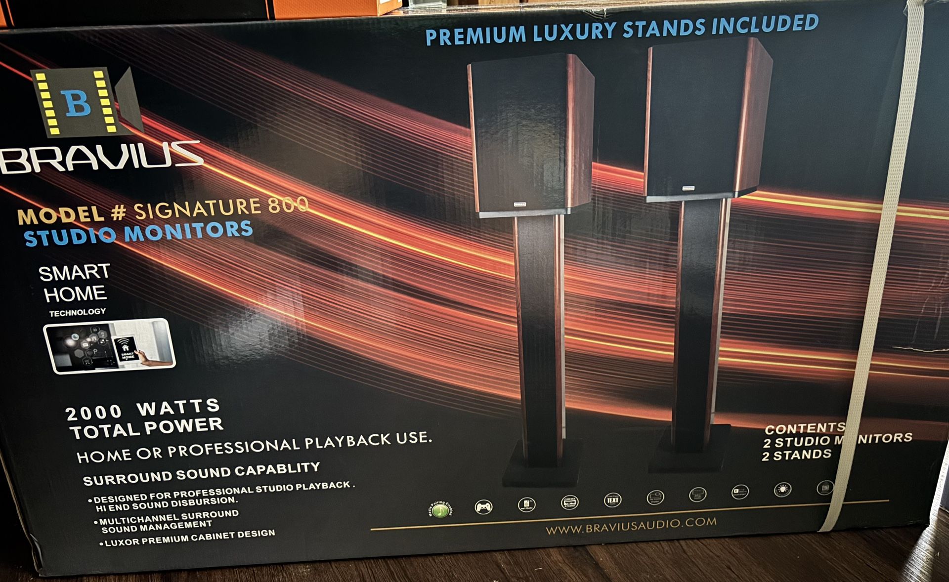 Bravius-Studio Monitors With Stands