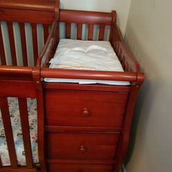 Free Wood Crib with changing table