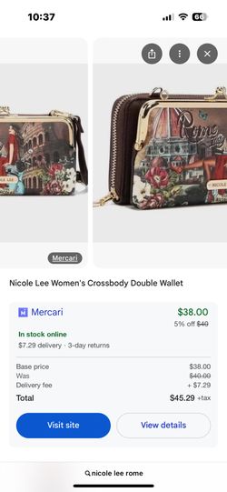 Nicole Lee Rome Edition Handbag, Clutch And Wallet
