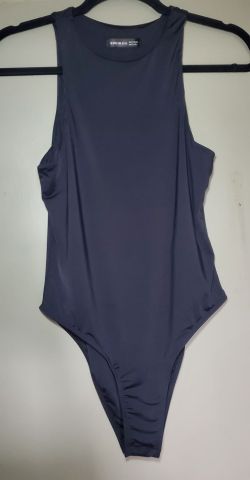 Form Fitting Black Bodysuit