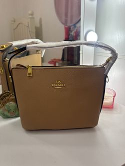 Coach New York Tan Leather Crossbody Bag