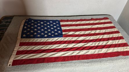 Vintage USA 50 star Everwear cotton flag