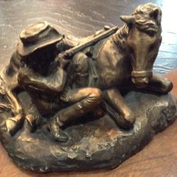 Buffalo Bill sculpture  8” tall  $500.00  CASH. TEXT FOR PRICES. 