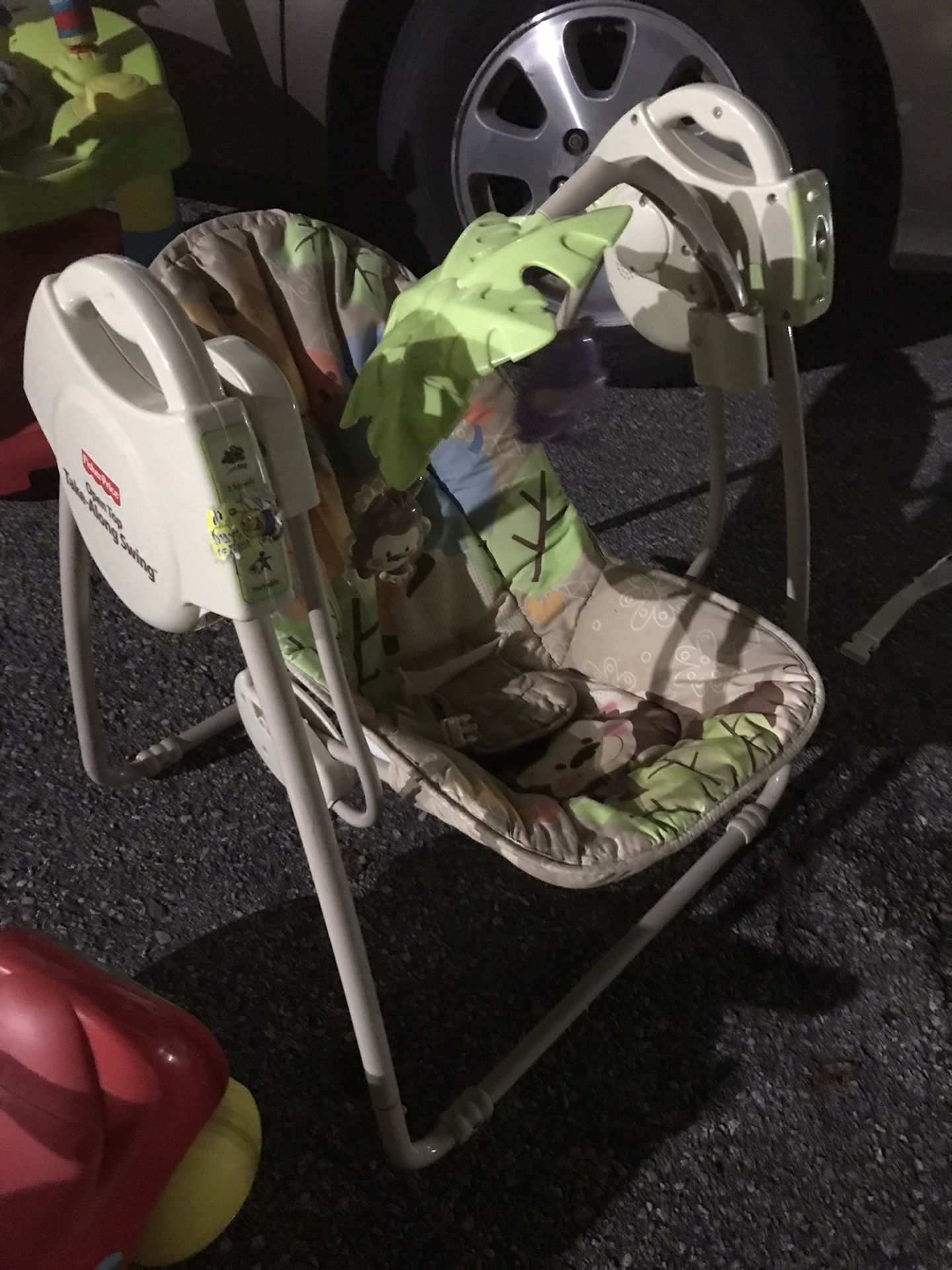 Very Nice Fisher Pricer Battery Operated Baby Swing With Music And Speed Only $35