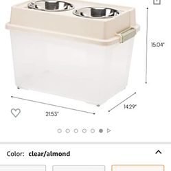 Elevated Dog Feeder With Storage