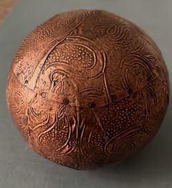 Vintage Copper Covered Decorative Ball