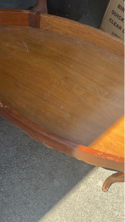 Vintage round glass table