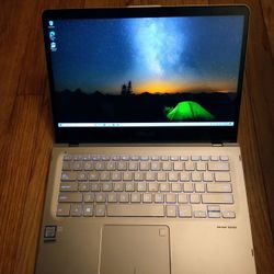 Fast! Asus 14" Touchscreen 2 in 1 Laptop/Tablet Intel Quad Core i5-8250U 1.6/3.4 GHz Turbo 8 GB Ram 1000 GB HD 1080P Full HD Webcam HDMI USB C Win 10