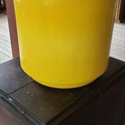 14" X 14" Ceramic Pot Made In USA Yellow