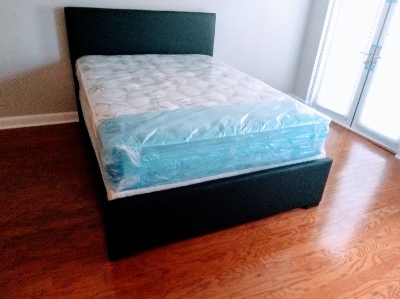 $350 Queen Bed With Mattress And Boxspring Brand New Free Delivery