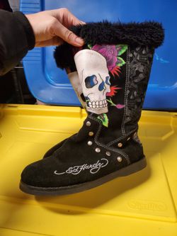 Womens Ed Hardy Winter Boots Size 7