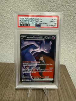 2026 Pokemon Rocket's Mewtwo ex Special Illustration Rare PSA 10