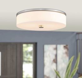 LMS 16-INCH BRUSHED NICKEL FLUSH MOUNT CEILING LIGHT -The Choice Of Elegant Lifestyle-