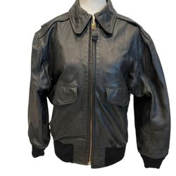 Vintage VF ImageWear Leather Bomber Jacket Women's Goat Skin Size 8
