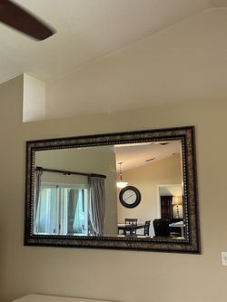 2 Large Designer Wall Mirrors - Premium Accent Statement Decor