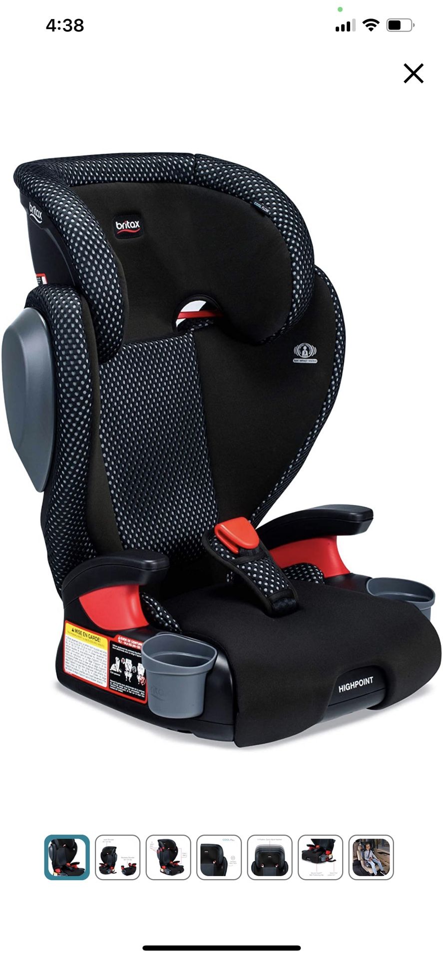 Britax Highpoint Stage Belt Positioning Booster Car Seat, Cool