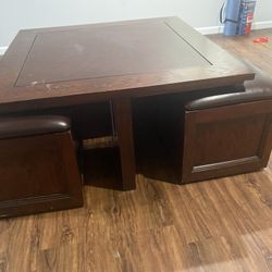 Coffee Table With Ottoman