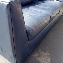 Macy's Blue Leather Couch