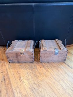 vintage military explosives crates