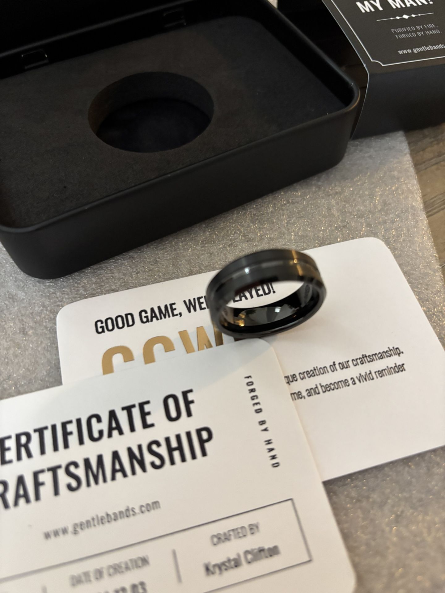 New Men’s Tungsten Wedding Ring Size 10