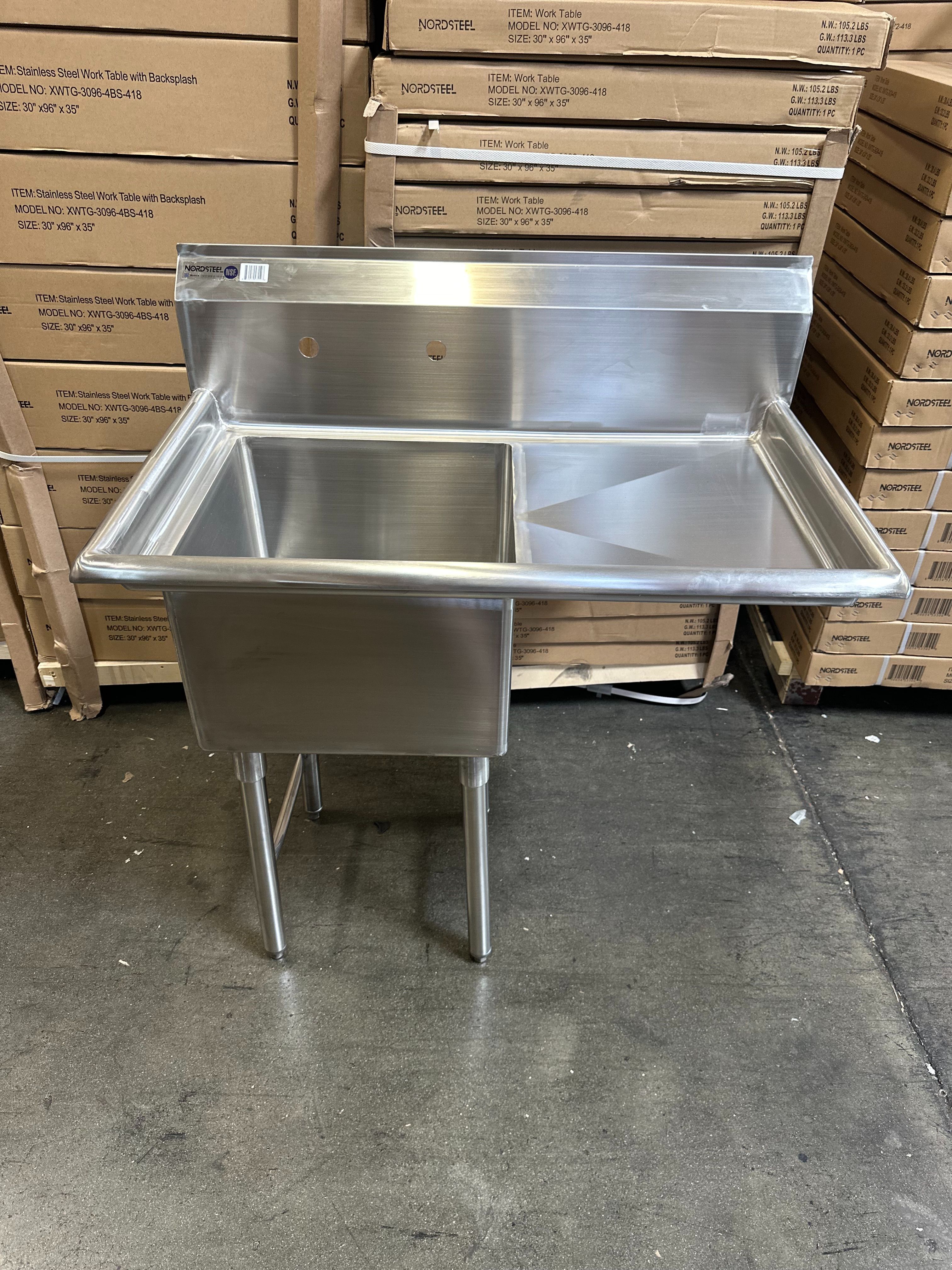 Prep Sink Brand New NSF Stainless Steel Commercial Compartment Sink 16GA – Nordsteel #1
