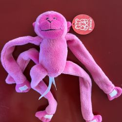 Fiesta Pink Monkey Plush Toy New