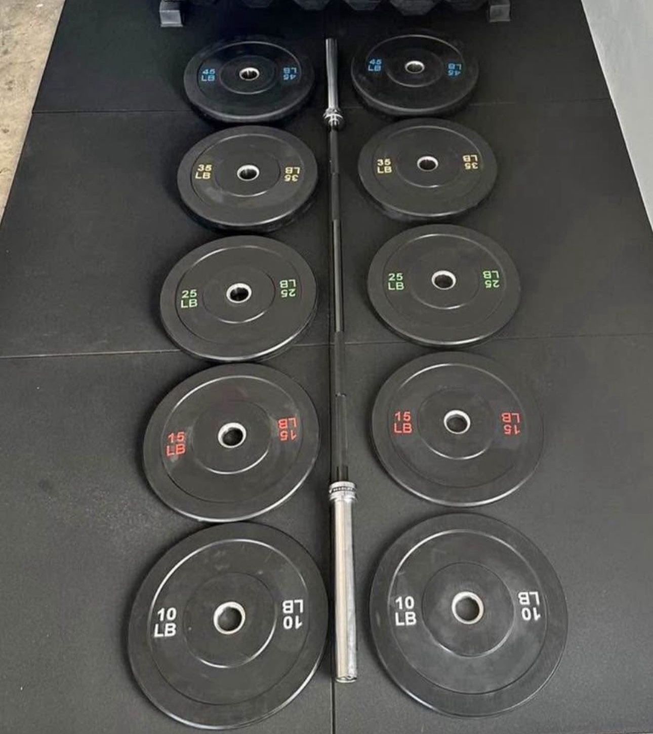 NEW Olympic 2” Barbells And Weight Plates