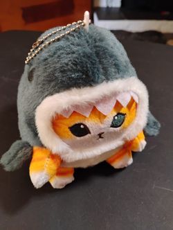 Cat Shark Stuffed Animal Keychain