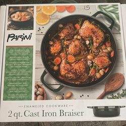 iron brazier Parini 2 quart cast-iron braiser