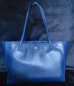 TB Tory Burch Blue Carry All Tote