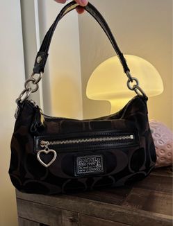 Coach Poppy in Black and Brown Handbag / Shoulder bag