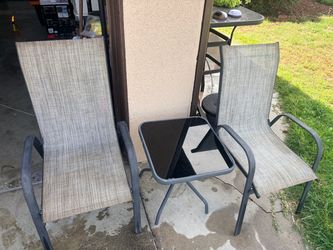 Patio Chairs and Side Table Set
