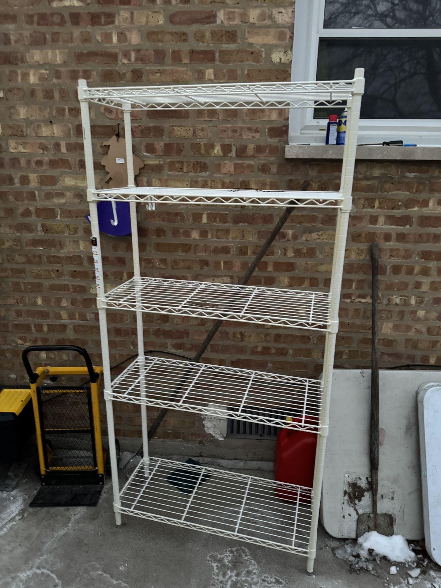 White Metal Wire Shelf