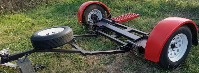 Heavy Duty Master Tow Car Tow Dolly – Pivot & Tilt Deck, + Spare!