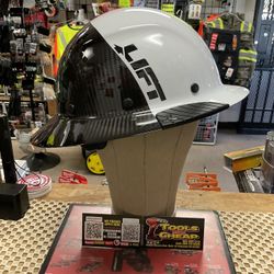 LIFT Carbon Fiber Full Brim White And Black Hard Hat 