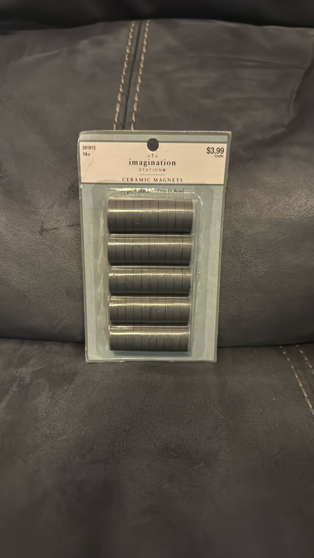 New Imagination Station Ceramic Magnets 50 Pieces Black .75 Inch