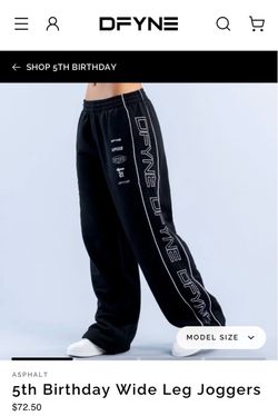 Dfyne wide leg joggers 5th Birthday