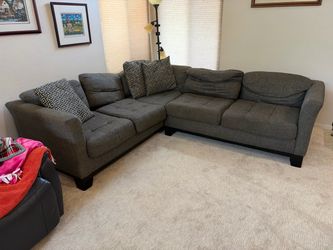 Gray Fabric Sectional Sofa