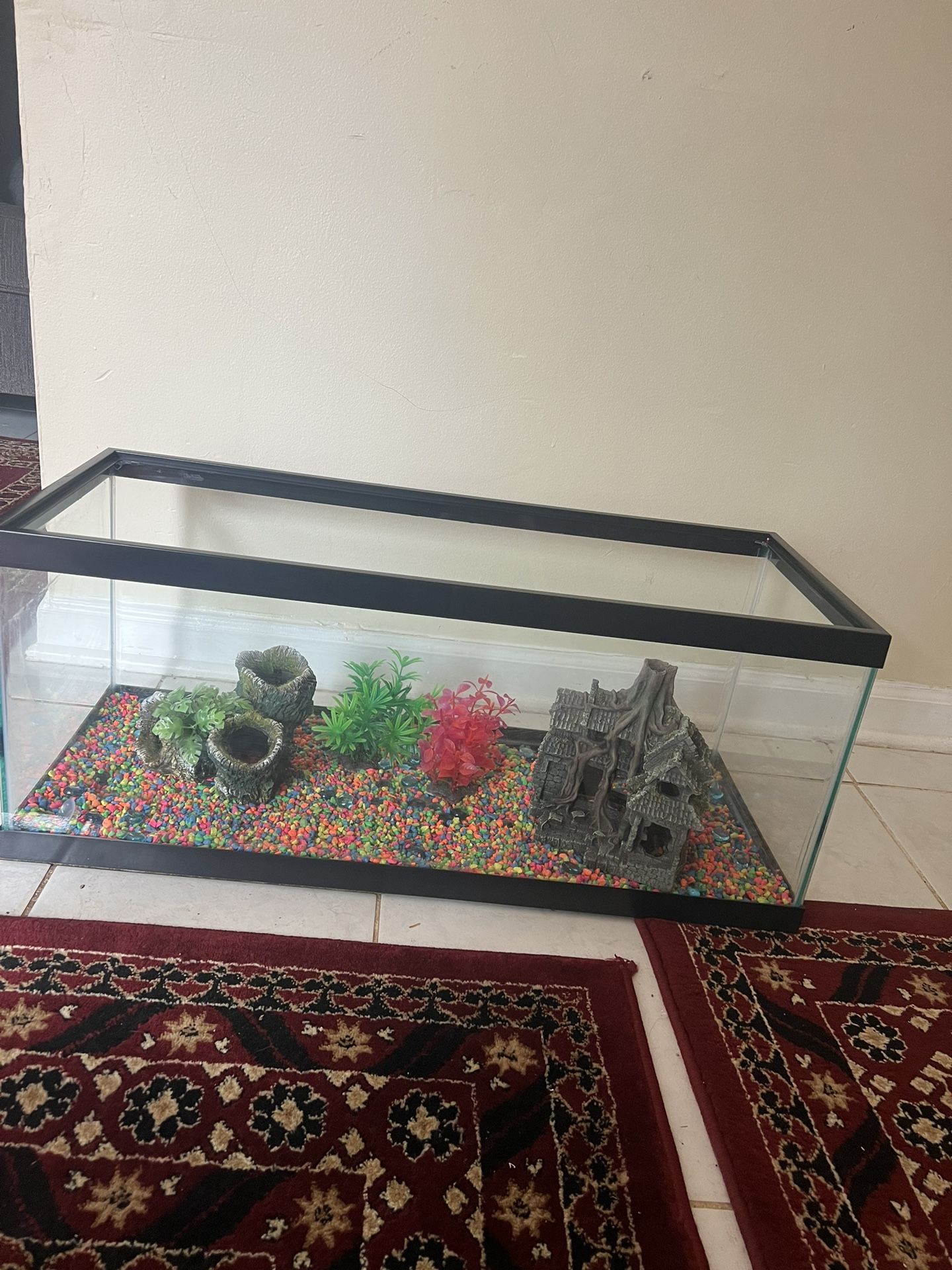 Fish Tank And Decoration Is Include