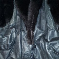 Mauri Winter Nappa Leather Crocodile Black Jacket+7Xl+Cream