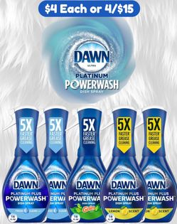 New DAWN Powerwash Dish Spray Soap Fresh Lemon Gain