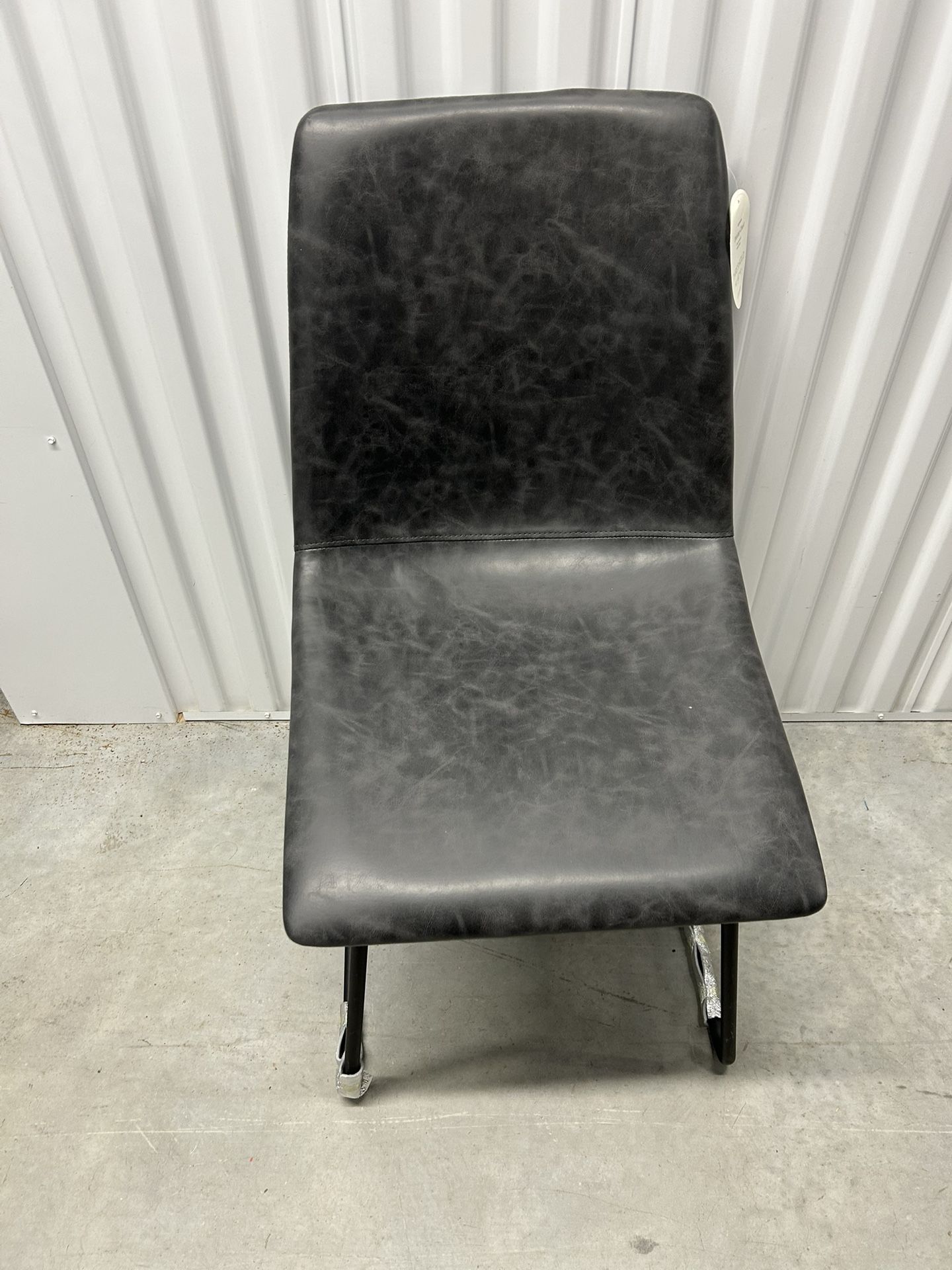 Bowden Faux Leather Dining Chair Grey