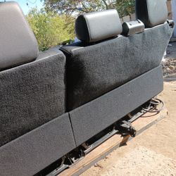 2017 Dodge Ram 3500 Black Leather Rear Seat 