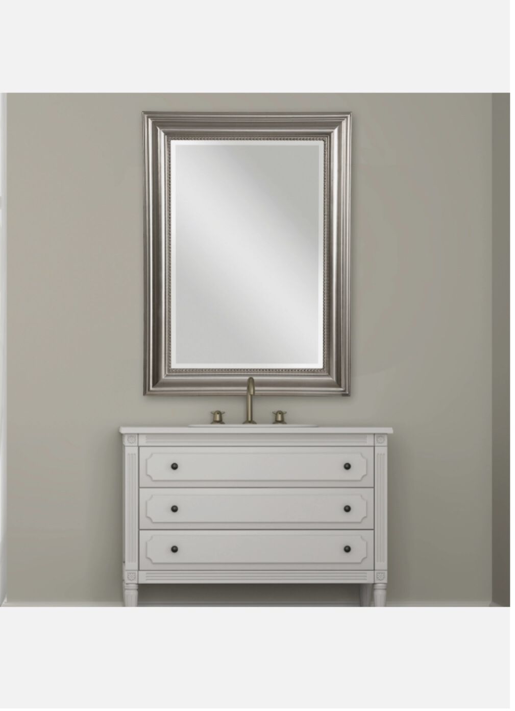 Stuart Silver Beaded Mirror from Uttermost