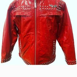 Michael Jackson  croc ebbassed leather jacket