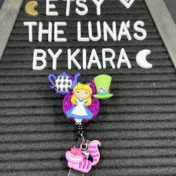 Alice In Wonderland Reel Badge