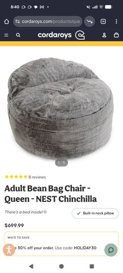 Bean bag chair - queen size mattress