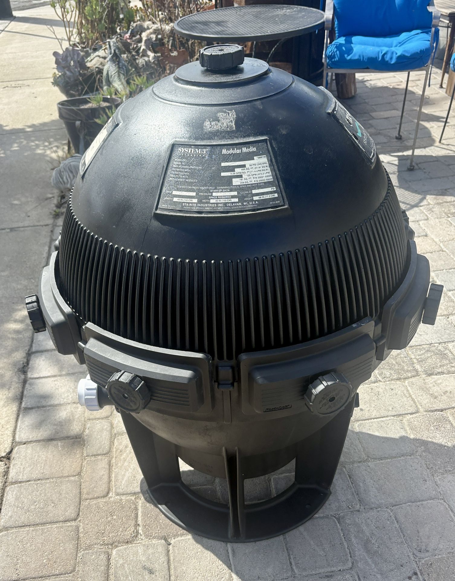 💧 Sta-Rite System 3 Modular Media Pool Filter — Model S8M150